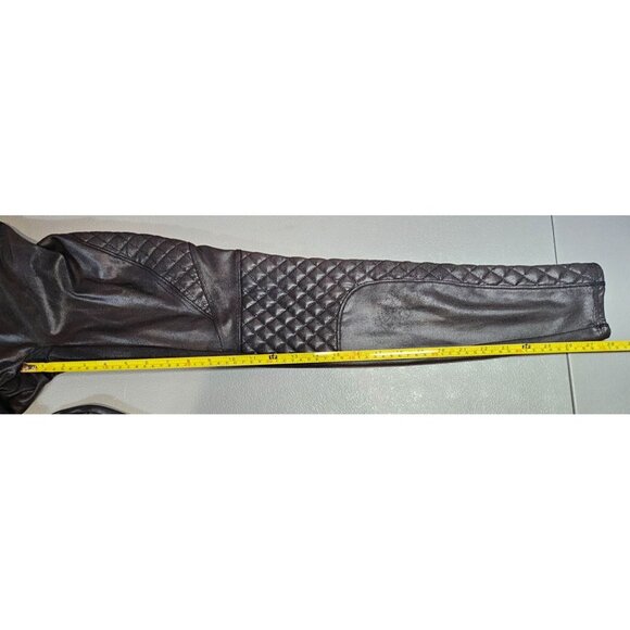 Spanx Womens S Quilted Faux Leather Leggings in Very Black - Picture 12 of 16